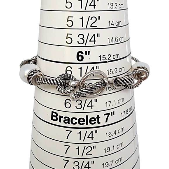 Town & Country T&C Sterling Silver Gold Cultured Pearl Toggle Bracelet #12890 - Picture 8 of 8